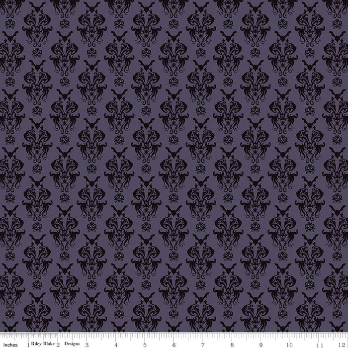 Spooky Hollow - Bats - Eggplant - per yard - by Melissa Mortenson for Riley Blake Designs - Halloween - SC10572-EGGPLANT