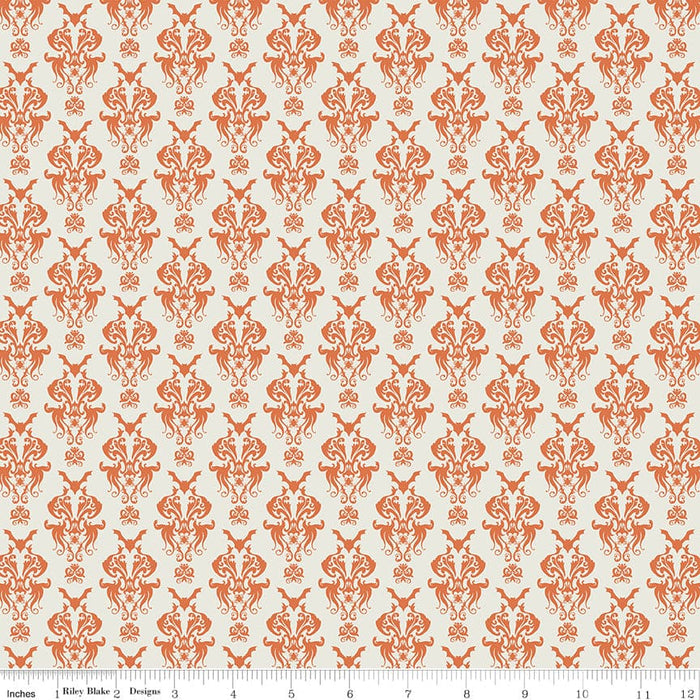 Clearance! Spooky Hollow - Cats - Orange - per yard - by Melissa Mortenson for Riley Blake Designs - Halloween - SC10573-ORANGE