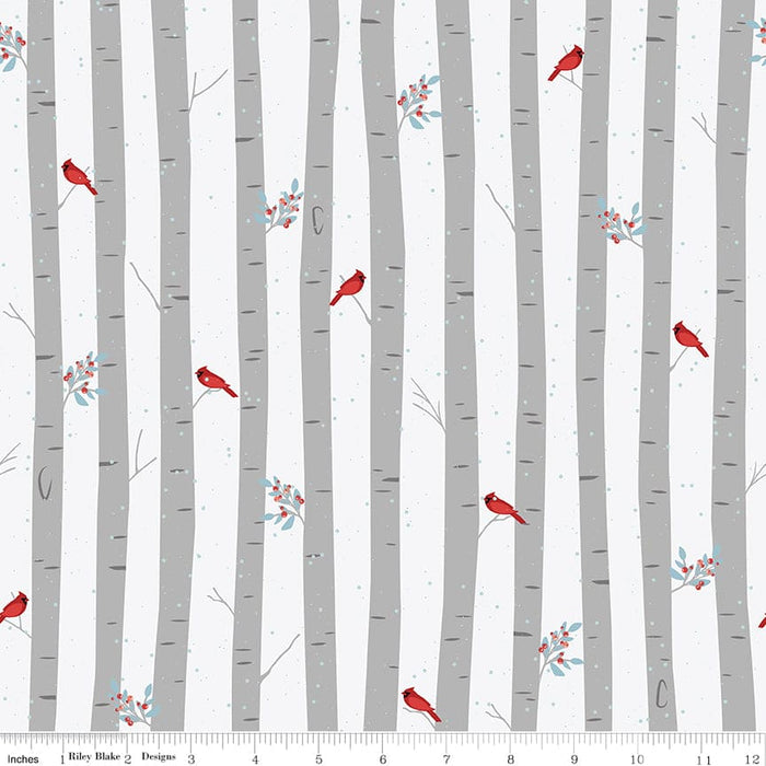 Winterland - Spruce - Off White - per yard -by Amanda Castor for Riley Blake Designs - Winter, Snow - C10711-OFFWHITE