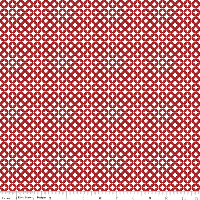 Winterland - Cut Crystal - Red - per yard -by Amanda Castor for Riley Blake Designs - Winter, Snow - C10714-RED