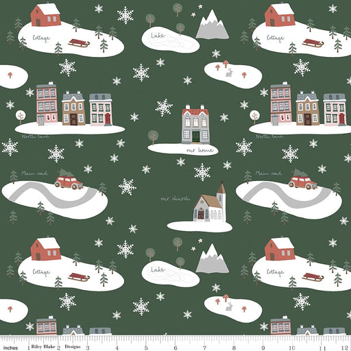 Warm Wishes - Forest Main - per yard -by Simple Simon & Co for Riley Blake Designs- Holiday, Winter, Christmas - C10780-FOREST-Yardage - on the bolt-RebsFabStash