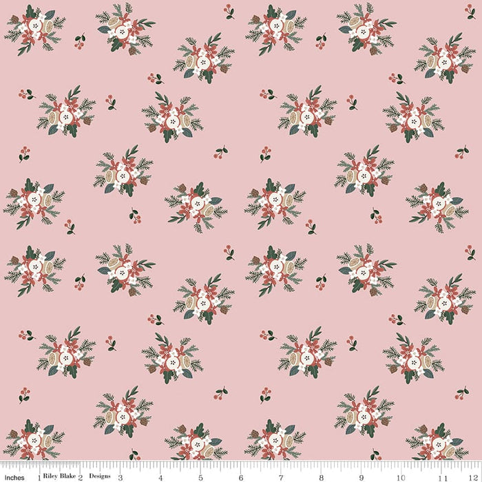 Warm Wishes - Redwood Main - per yard -by Simple Simon & Co for Riley Blake Designs- Holiday, Winter, Christmas - C10780-REDWOOD