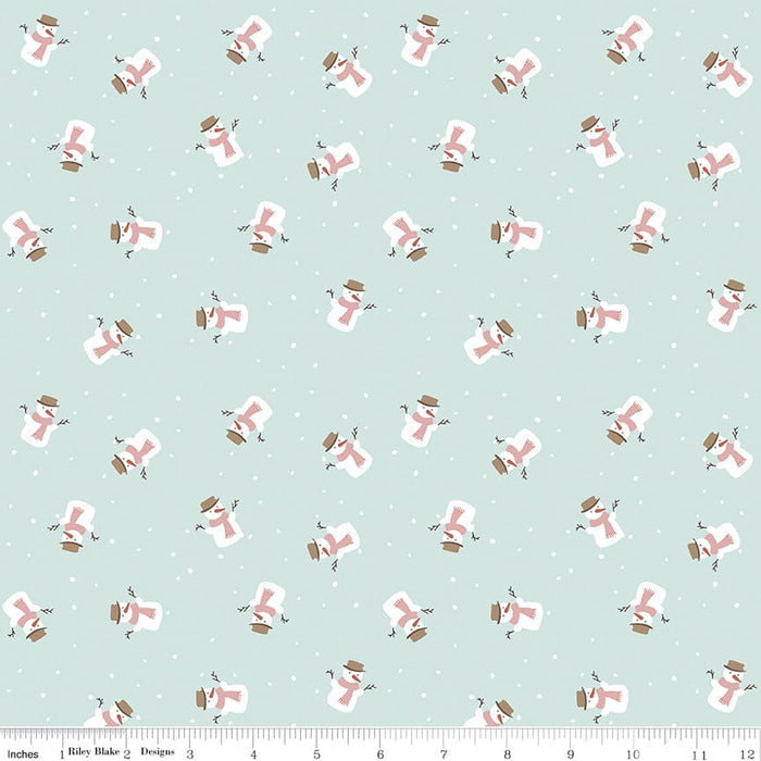 Warm Wishes - Sky Snowmen - per yard -by Simple Simon & Co for Riley Blake Designs- Holiday, Winter, Christmas - C10786-SKY-Yardage - on the bolt-RebsFabStash