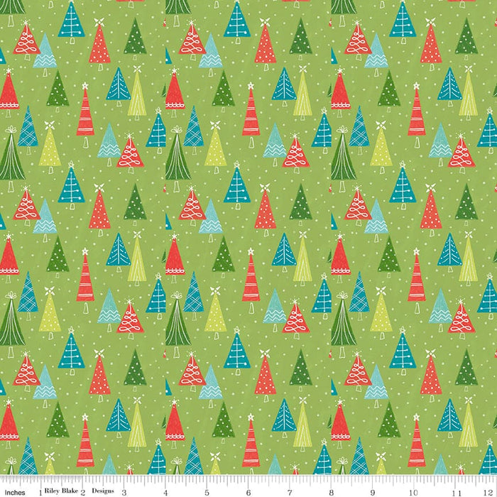 Snowed In - Teal Snowed In Berries - per yard - by Heather Peterson - for Riley Blake Designs - Christmas, Snowmen, Winter - C10812-TEAL