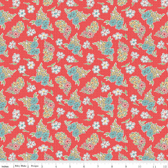 Stitch Fabric Collection by Lori Holt - Per Yard - Bouquet - Riley Blake Designs - C10924-GRAY