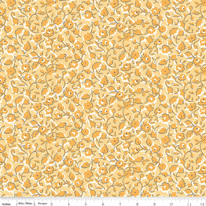 Beehive Floral Print Stitch Fabric Collection by Lori Holt at RebFabStash