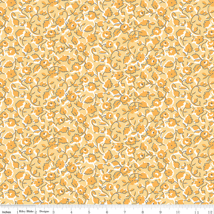 Stitch Fabric Collection Yellow Floral by Lori Holt from RebsFabStash