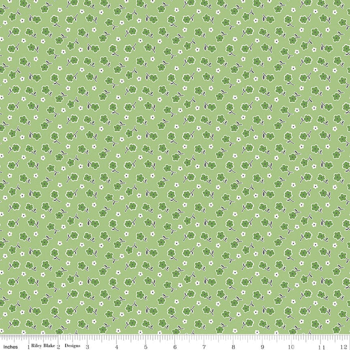 Stitch Fabric Collection by Lori Holt 108" Wide Back Green Bloom at RebsFabStash