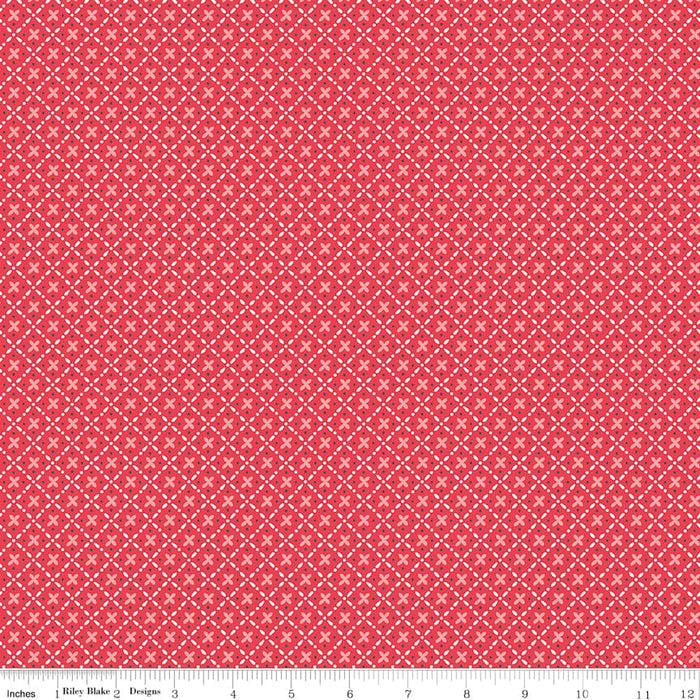 Stitch Fabric Collection by Lori Holt 108" Wide Back Cayenne Plaid from RebsFabStash