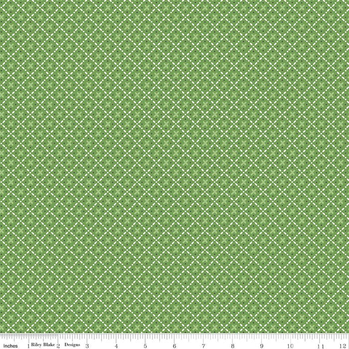 Stitch Fabric Collection by Lori Holt Clover Plaid at RebsFabStash
