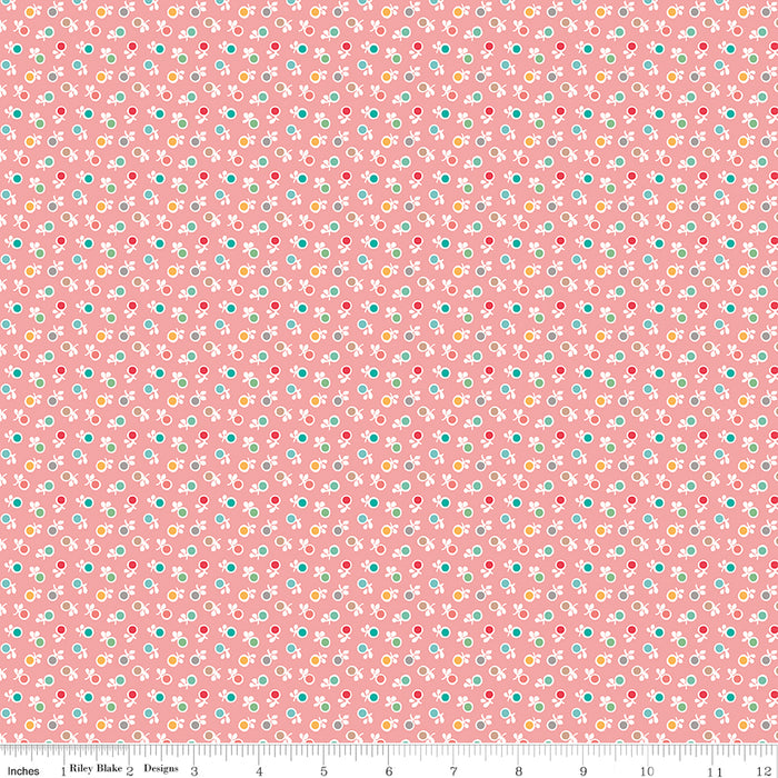 Stitch Fabric Collection Pink Polka Dot by Lori Holt from RebsFabStash