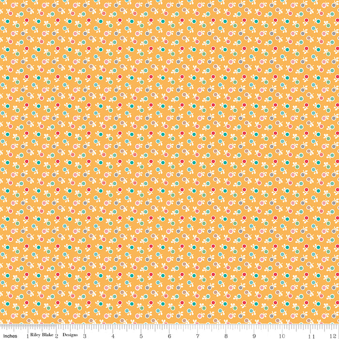 Stitch Fabric Collection Orange Polka Dot by Lori Holt from RebsFabStash