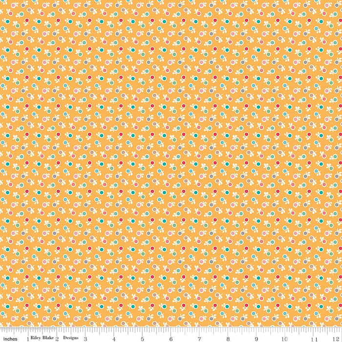 Stitch Fabric Collection by Lori Holt Daisy Dotted Print from RebsFabStash