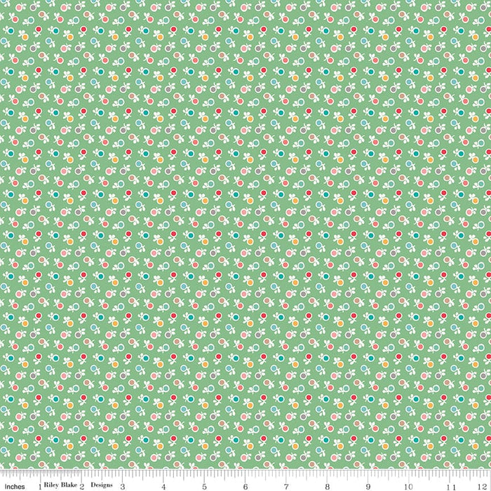Stitch Fabric Collection by Lori Holt 108" Wide Back Ditsy Leaf at RebsFabStash