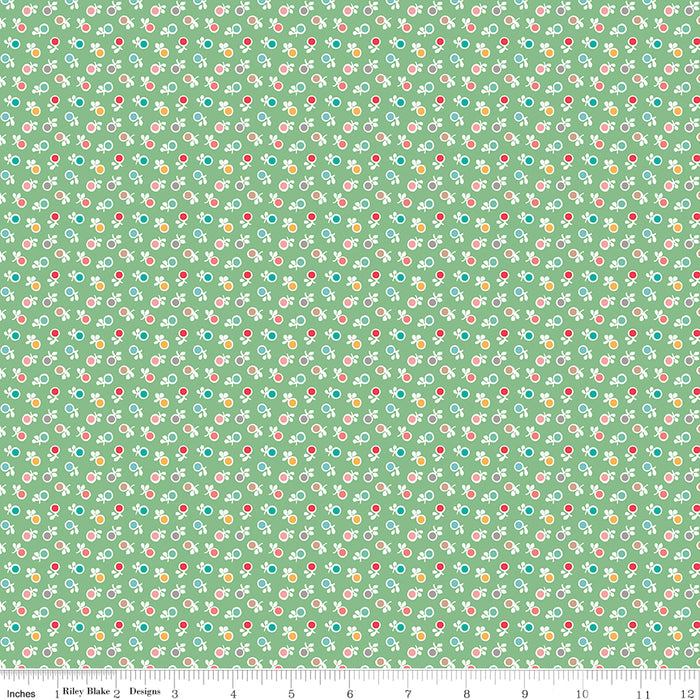 Stitch Fabric Collection Green Polka Dot by Lori Holt from RebsFabStash