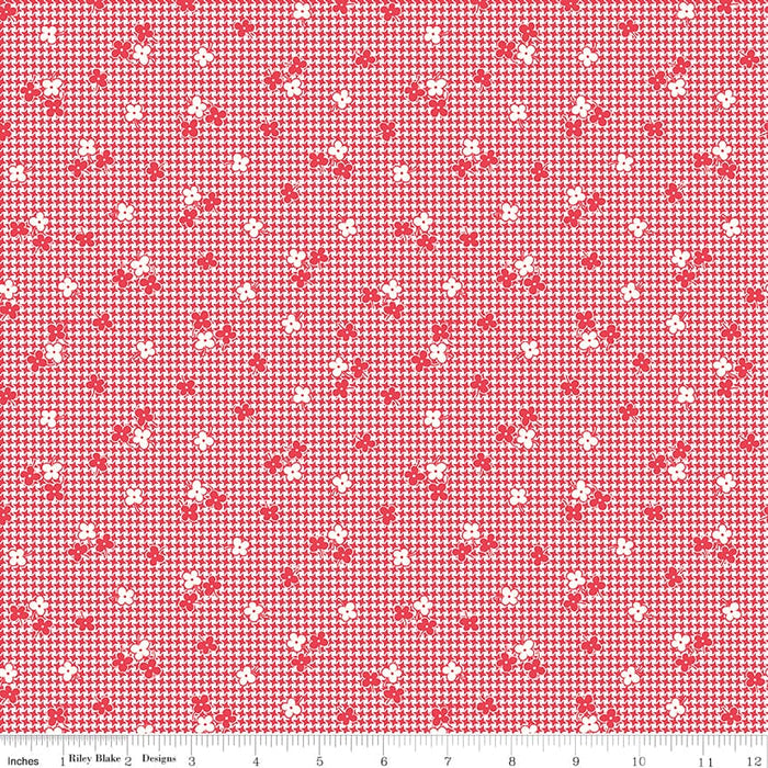Stitch Fabric Collection by Lori Holt 108" Wide Back Cayenne Houndstooth from RebsFabStash