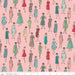 Stitch Fabric Collection Vintage Women on Pink Background by Lori Holt at RebsFabStash