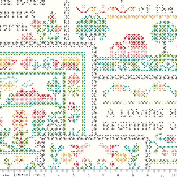 Stitch Fabric Collection by Lori Holt 108" Wide My Happy Place from RebsFabStash