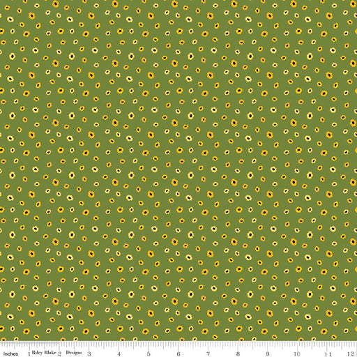 Petals & Pedals - Mini Green - per yard - by Jill Finley for Riley Blake Designs - Floral, Flowers, Poppies - C11146 GREEN-Yardage - on the bolt-RebsFabStash