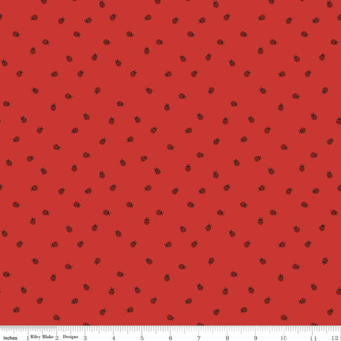 Red Hot - Ladybug Red - per yard - by Citrus & Mint Designs - for Riley Blake Designs - C11675-RED