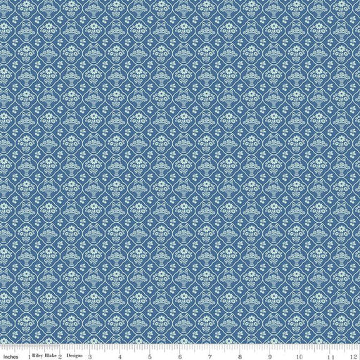 NEW! Calico - Wallpaper Denim - Per Yard - by Lori Holt of Bee in My Bonnet - Riley Blake Designs - C12841-DENIM-Yardage - on the bolt-RebsFabStash