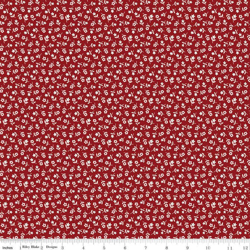 Calico - Ditzy Beet Red - Per Yard - by Lori Holt of Bee in My Bonnet - Riley Blake Designs - C12851-BEETRED