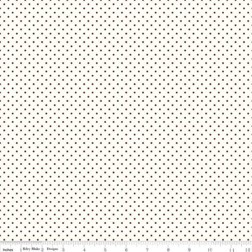 Le Creme Dots - per yard - by Riley Blake Designs - C600-90 Brown-Yardage - on the bolt-RebsFabStash