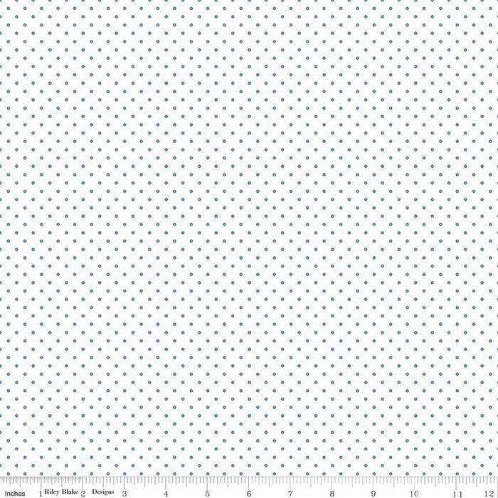 Swiss Dot - per yard - Riley Blake - Swiss Dot Peacock - basics - tonals, blenders - C670-PEACOCK