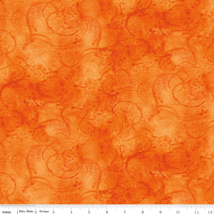 Swirl - Painter's Watercolor Swirl - per yard - Janet Wecker Frisch- Riley Blake Designs - Tone on Tone Swirls - Tomato Red - C680 TOMATO