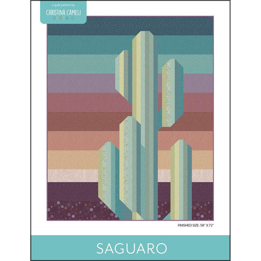 Saguaro - Quilt PATTERN - Christina Cameli - Featuring Saguaro - Maywood - Cactus, Throw - 58" x 72"- SAG01-Patterns-RebsFabStash