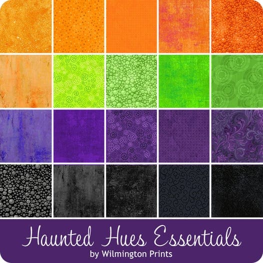 Haunted Hues - Charm Pack - (42) 5" squares - 5 Karat Crystals - Essentials - Wilmington Prints - Halloween, Fall - 81-507