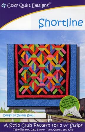 Shortline - PATTERN - by Daniella Stout - Cozy Quilt Designs - Table Runner, Lap, Throw, Twin, Quilt and King - CQD01108-Patterns-RebsFabStash