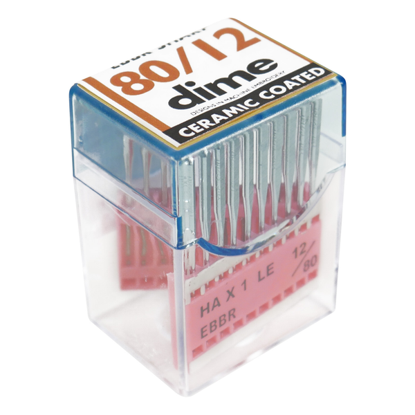 20 pack - 80/12 flat shank - Sewing machine or embroidery machine needles - CERAMIC COATED! from DIME