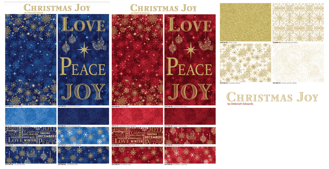 NEW! Stonehenge Christmas Joy Texture With Star Per Yard by Debo