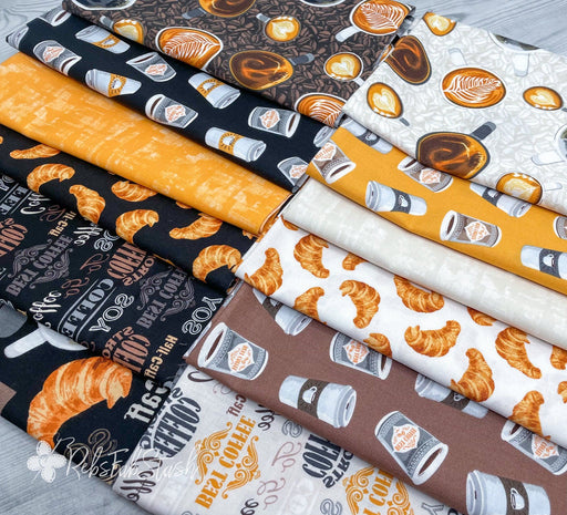 Coffee Shop - PROMO Fat Quarter Bundles - Multiple Size Options - by Whistler Studios for Windham