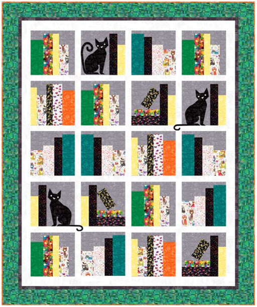 New! Curious Kittens Quilt KIT - finished size: 80" x 96" - Featuring Catsville fabric collection - By Gareth Lucas for Windham Fabrics-Quilt Kits & PODS-RebsFabStash