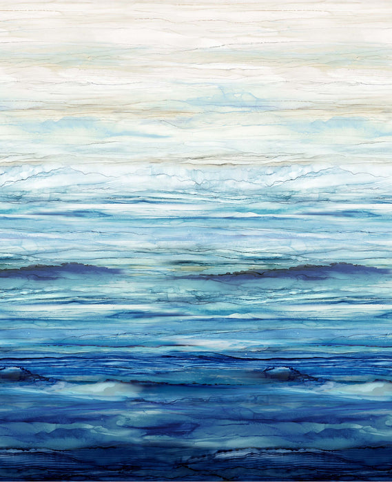 Sail Away - Ocean View - Ombre - per yard - By Deborah Edwards and Melanie Samra for Northcott - Digital Print - Blue - RebsFabStash