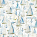 Sail Away - Boats, Bottles, and Anchors - per yard - By Deborah Edwards and Melanie Samra for Northcott - Digital Print - RebsFabStash