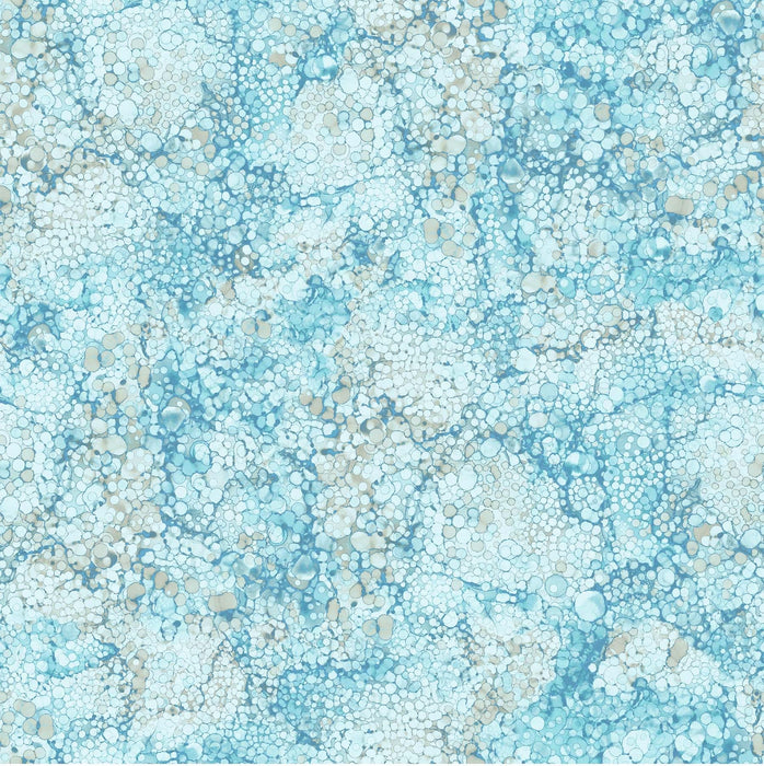 Sea Bubbles - By Deborah Edwards and Melanie Samra for Northcott - Digital Print - Closeup of the Core of a Tree, Turquoise - RebsFabStash