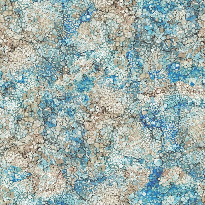 Sail Away - Bubble Texture - Blue - per yard - By Deborah Edwards and Melanie Samra for Northcott - Digital Print - Indigo Multi - RebsFabStash