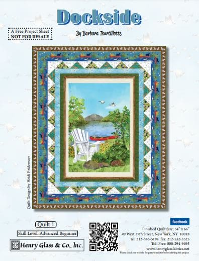 Dockside Quilt 1 - QUILT KIT - Pattern by Heidi Pridemore - Features Dockside Fabric by Barbara Tourtillotte for Henry Glass-Quilt Kits & PODS-RebsFabStash