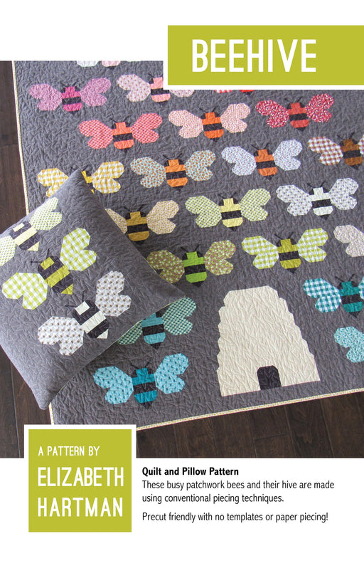 elizabeth hartman pattern - pillow pattern - bee quilt - beehive quilt