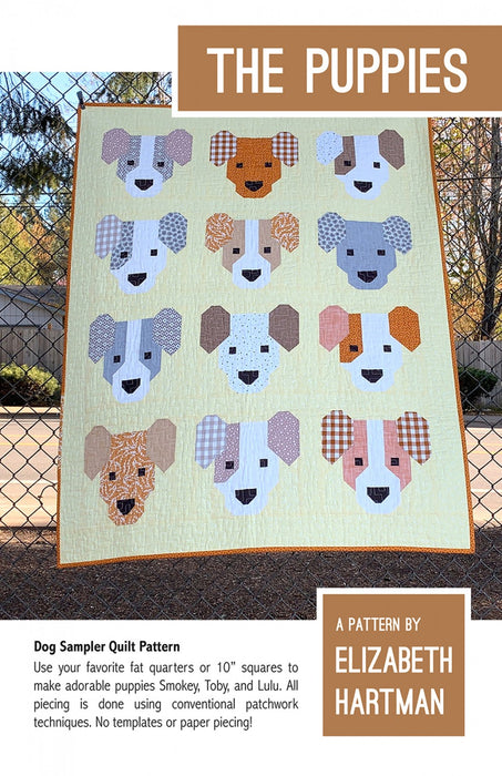 Puppies quilt pattern - elizabeth hartman - dog quilt