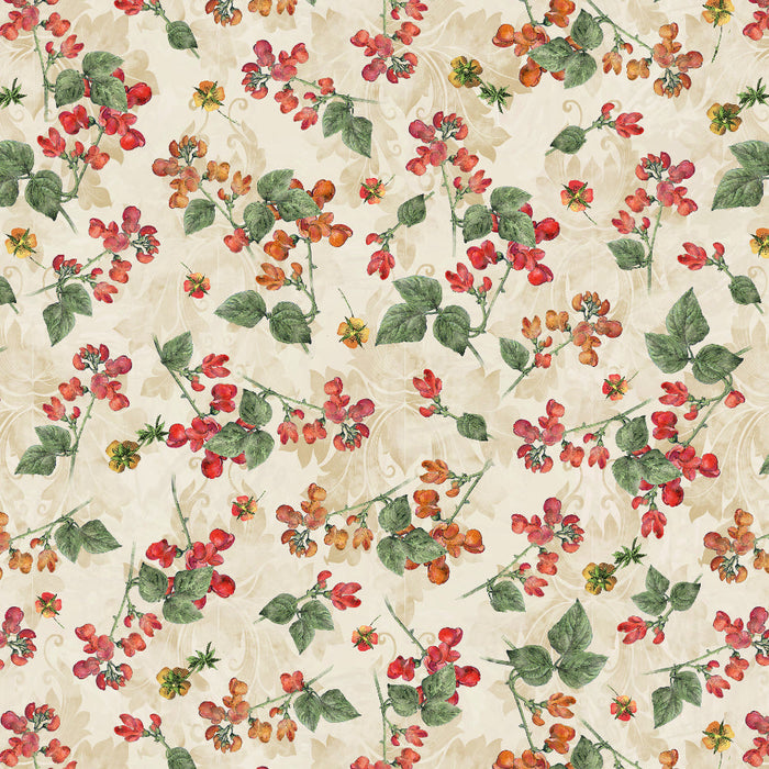 Farm Fresh - Sunflowers Red - per yard - Audrey Jeanne Roberts for P & B Textiles - FFRE-04906-R