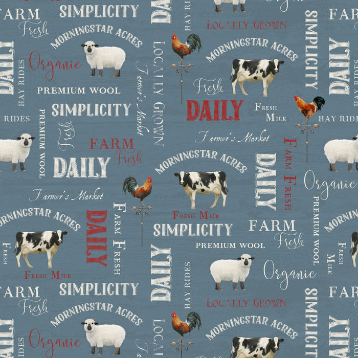 Farm Fresh - Block Panel 24" x 43" - per panel - Audrey Jeanne Roberts for P & B Textiles - FFRE-04904-PA