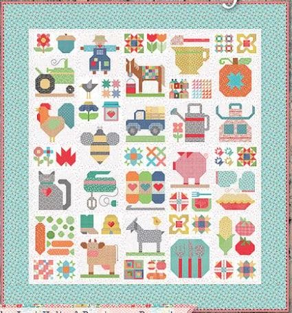 Best Sellers Quilt Pattern Bundle: Farm Girl Vintage 2 Book and Sew by Row  by Lori Holt