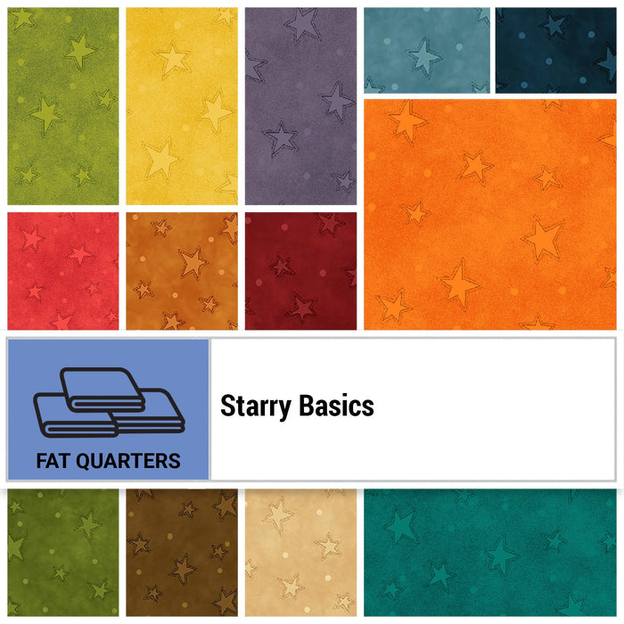 Starry Basics - Fat Quarter Bundle - (18) FQ's - by Leanne Anderson for Henry Glass - FQ #8294