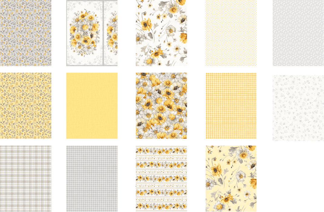 Fields of Gold - Leaf Toss Gray - Per Yard - by Lisa Audit - Wilmington Prints - Gray, Gold, Floral - 1409-86501-959