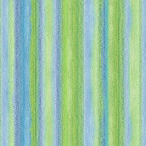 Gabriella - Stripe Blue - per yard - by P&B Textiles - Watercolor - bright, colorful - GABR04813-B-Yardage - on the bolt-RebsFabStash