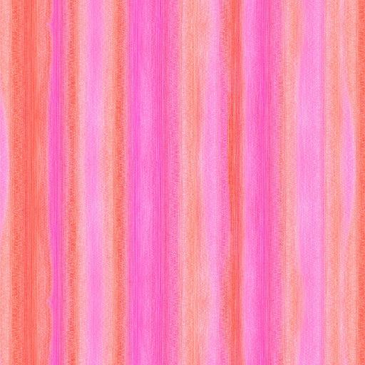 Gabriella - Stripe Pink - per yard - by P&B Textiles - Watercolor - bright, colorful - GABR04813-P-Yardage - on the bolt-RebsFabStash